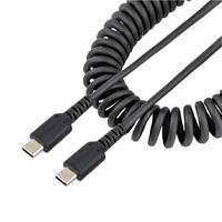 CABLE DE 50CM DE CARGA USB C A USB C, CABLE USB TIPO C EN ESPIRAL DE CARGA RAPIDA Y SERVICIO PESADO, CABLE USB 2.0 USBC NEGRO - STARTECH.COM MOD. R2CCC-50C-USB-CABLE CABLE DE 50CM DE CARGA USB C A USB C, CABLE USB TIPO C EN ESPIRAL DE CARGA RAPIDA Y SERVICIO PESADO, CABLE USB 2.0 USBC NEGRO - STARTECH.COM MOD. R2CCC-50C-USB-CABLE